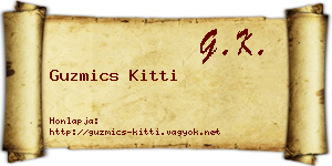 Guzmics Kitti névjegykártya